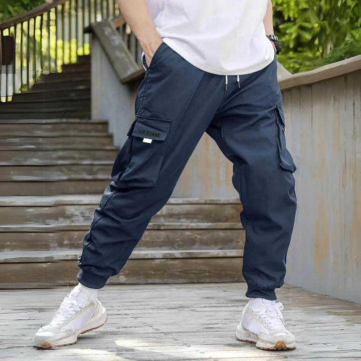 ATHANASIOS - Herren Cargohose mit Kordelzug