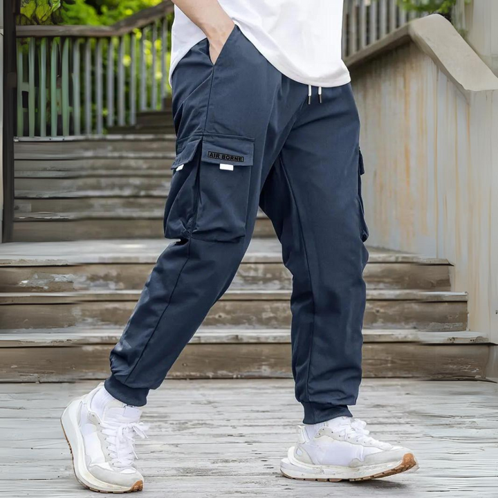 ATHANASIOS - Herren Cargohose mit Kordelzug