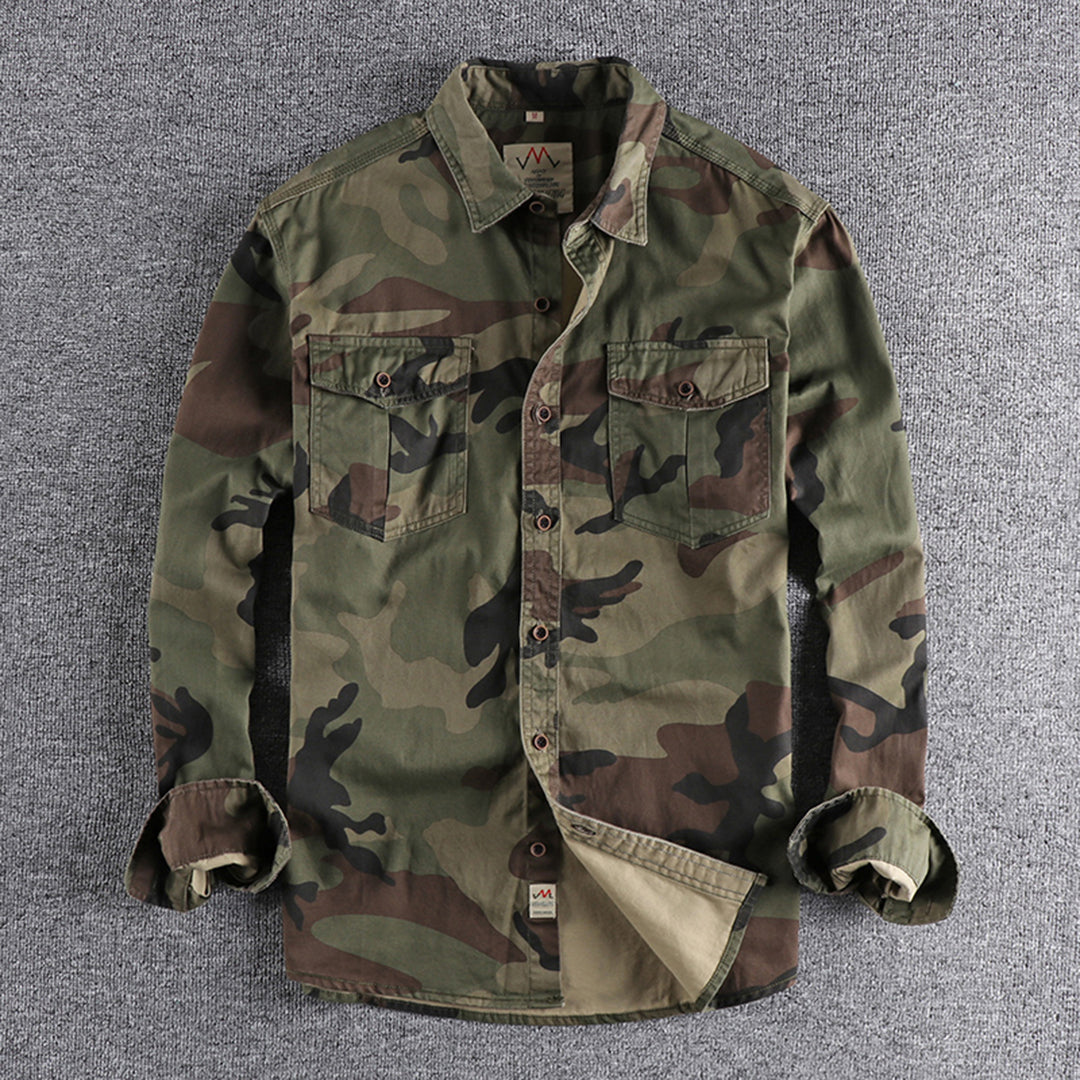 AUBERT - Männer camouflage hemd