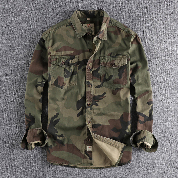 AUBERT - Männer camouflage hemd