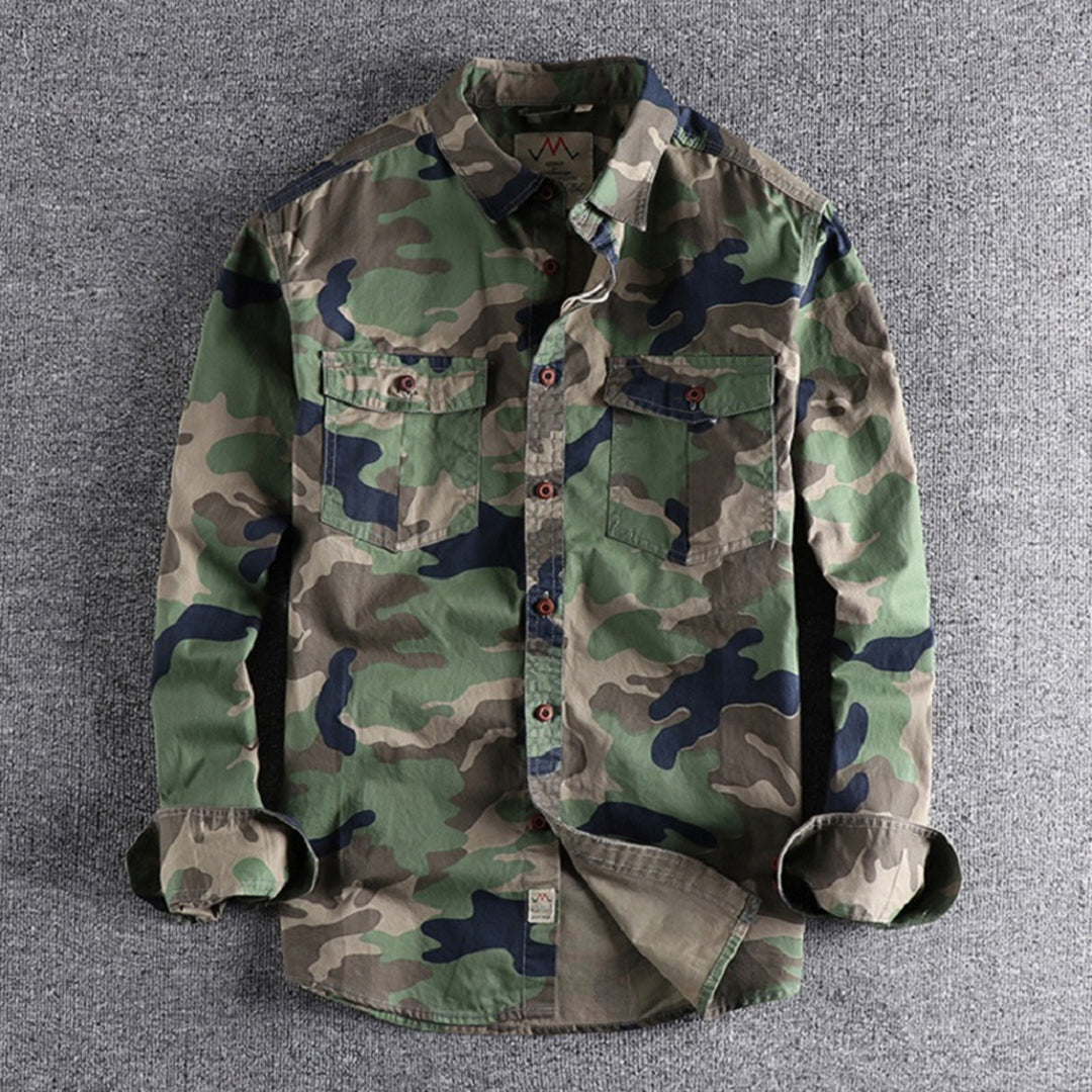 AUBERT - Männer camouflage hemd