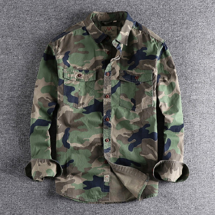 AUBERT - Männer camouflage hemd
