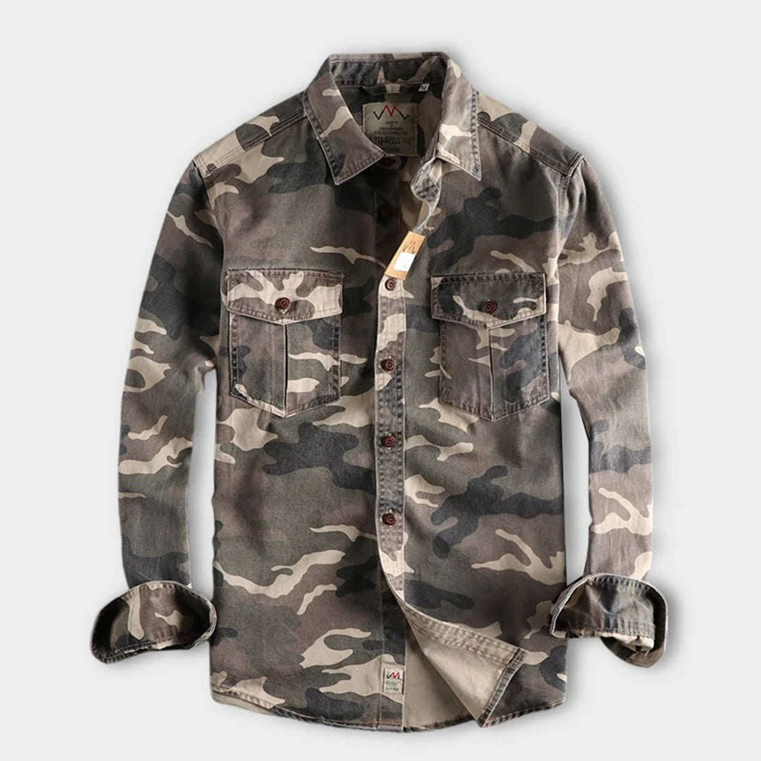 AUBERT - Männer camouflage hemd