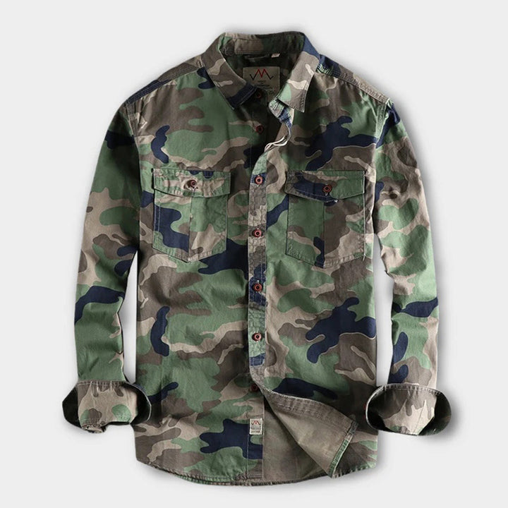 AUBERT - Männer camouflage hemd