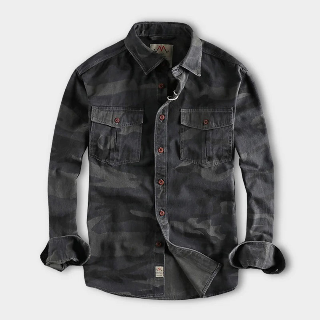 AUBERT - Männer camouflage hemd