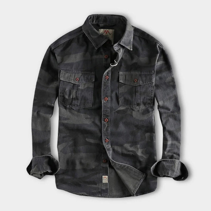 AUBERT - Männer camouflage hemd