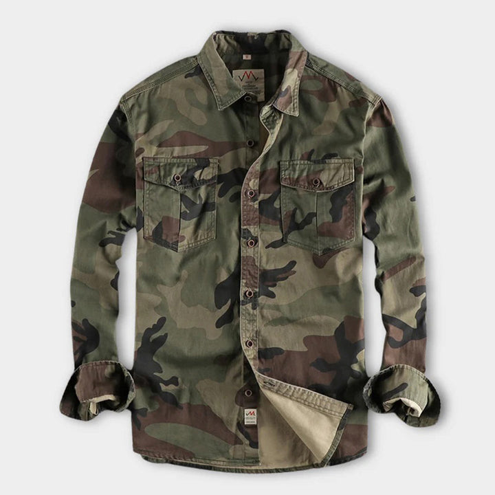 AUBERT - Männer camouflage hemd