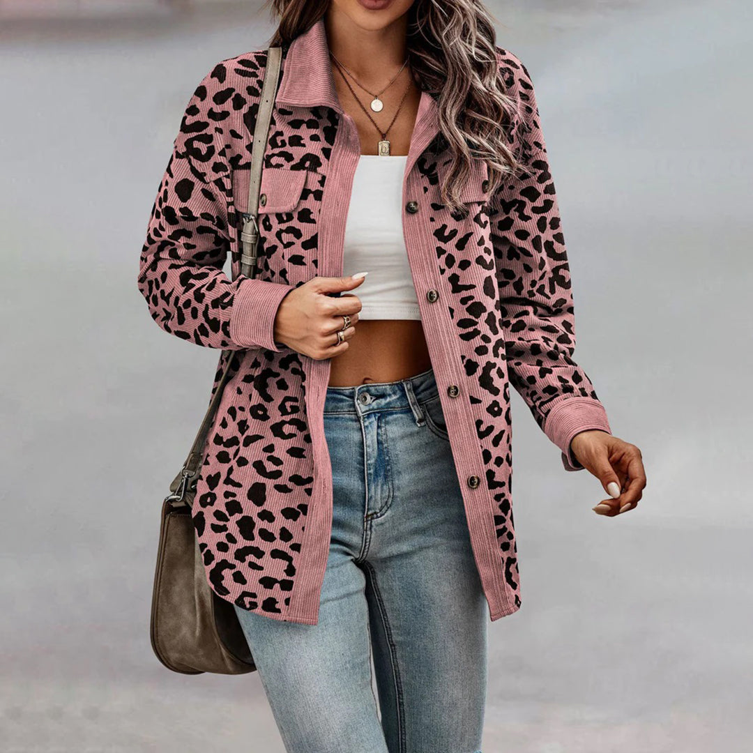 BAILEE - Trendige leopardendruck jacke