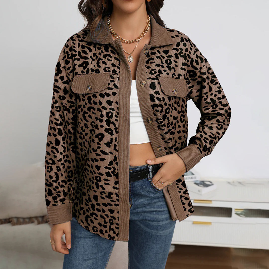 BAILEE - Trendige leopardendruck jacke