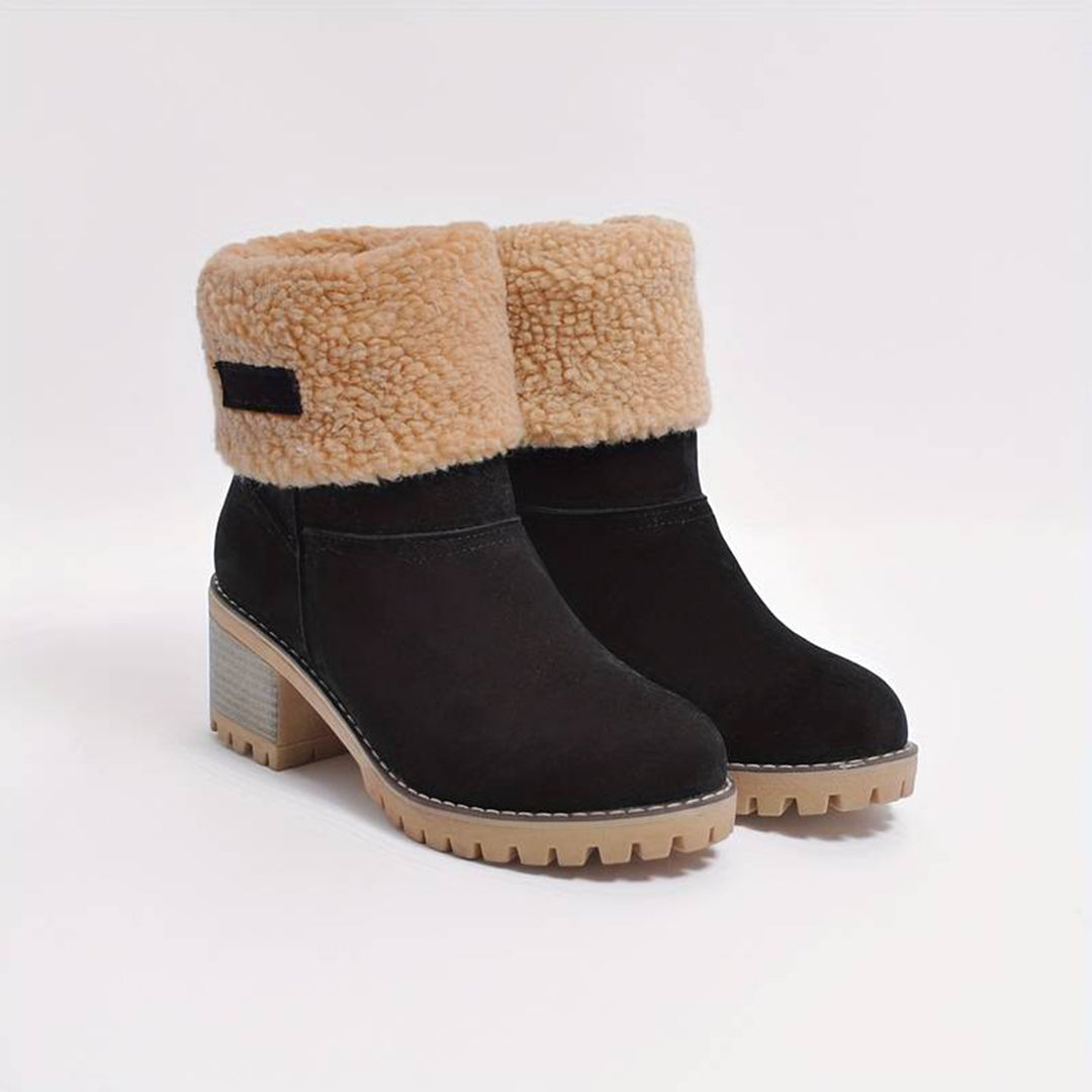 CAROLINE - Warme Winterstiefel mit hohem Absatz