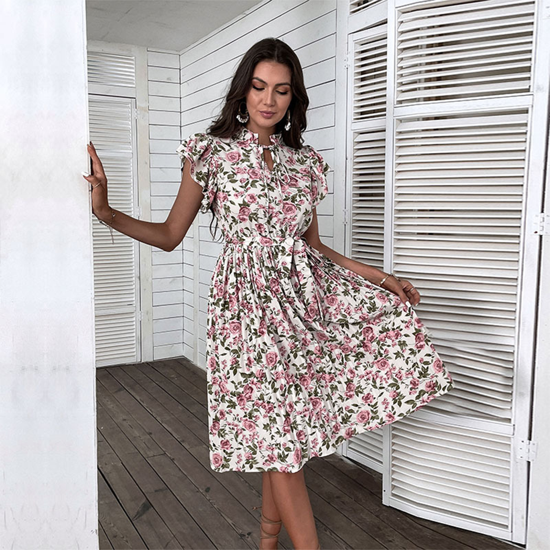 CAPUCINE - Stilvolles geblümtes kleid