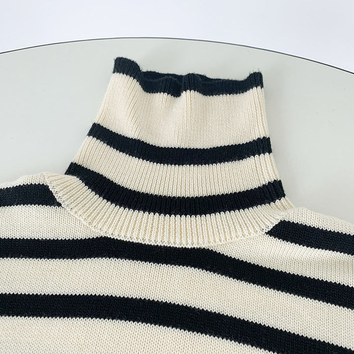 ELENA - Gestreifter rollkragenpullover