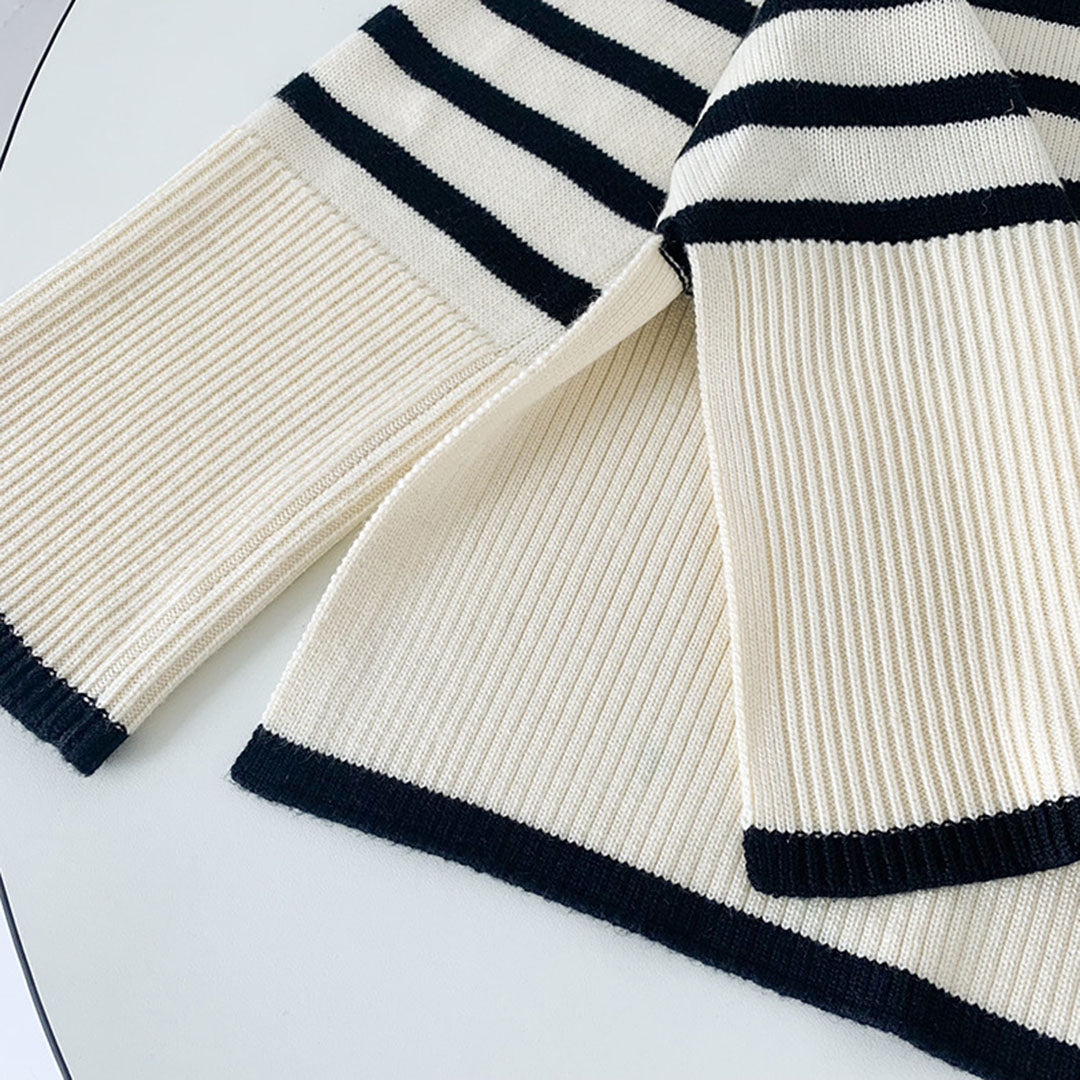 ELENA - Gestreifter rollkragenpullover