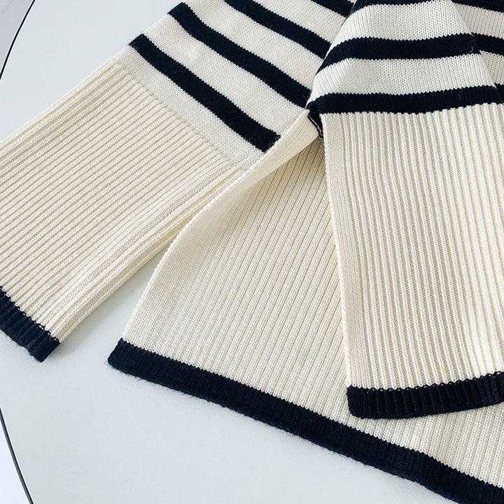 ELENA - Gestreifter rollkragenpullover