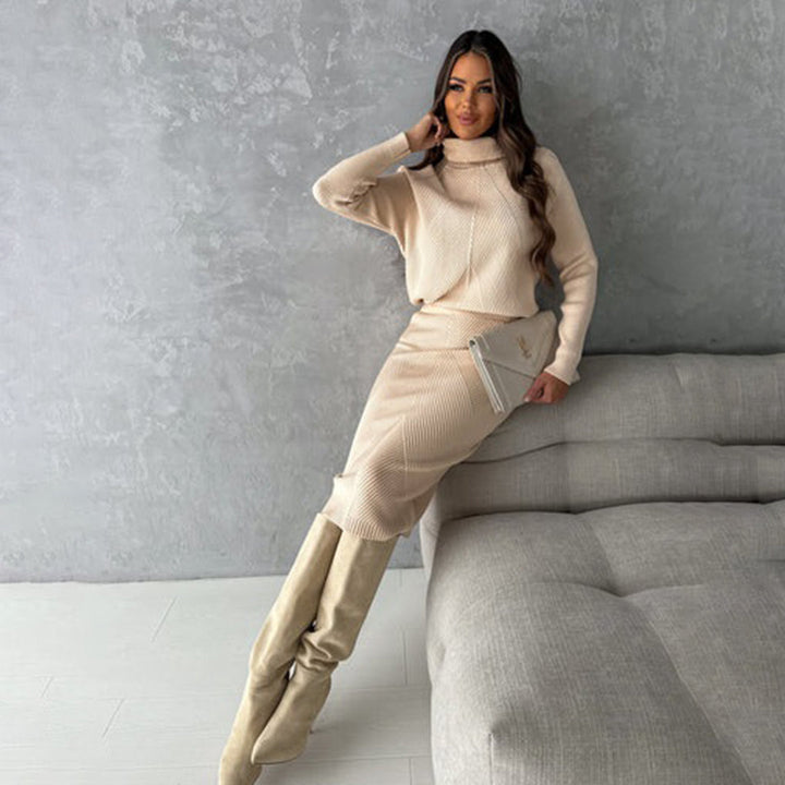 Elegantes Set aus Pullover und Rock