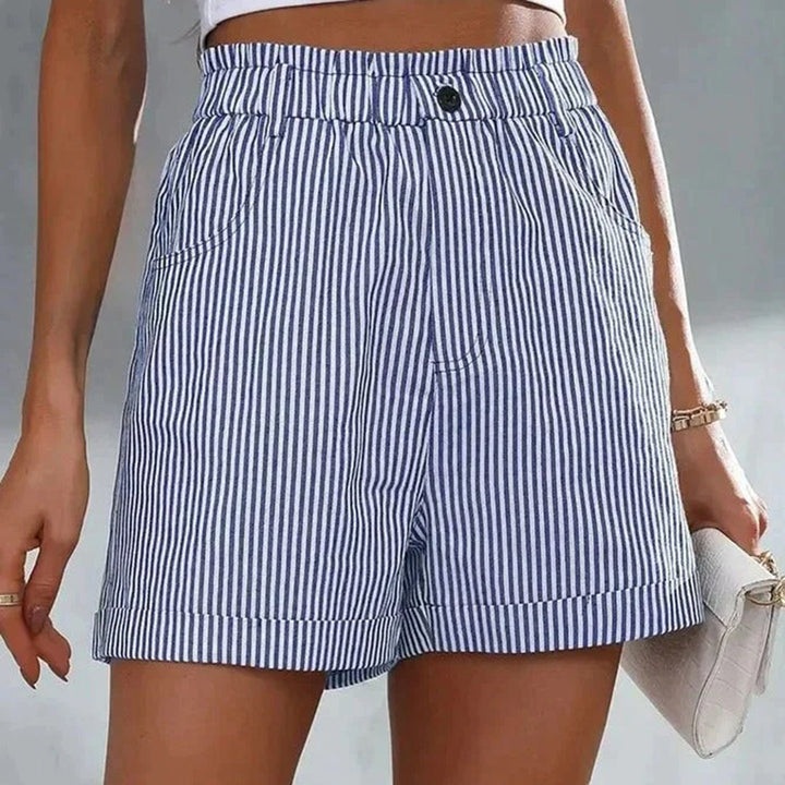 GRETHE - Lässige gestreifte shorts