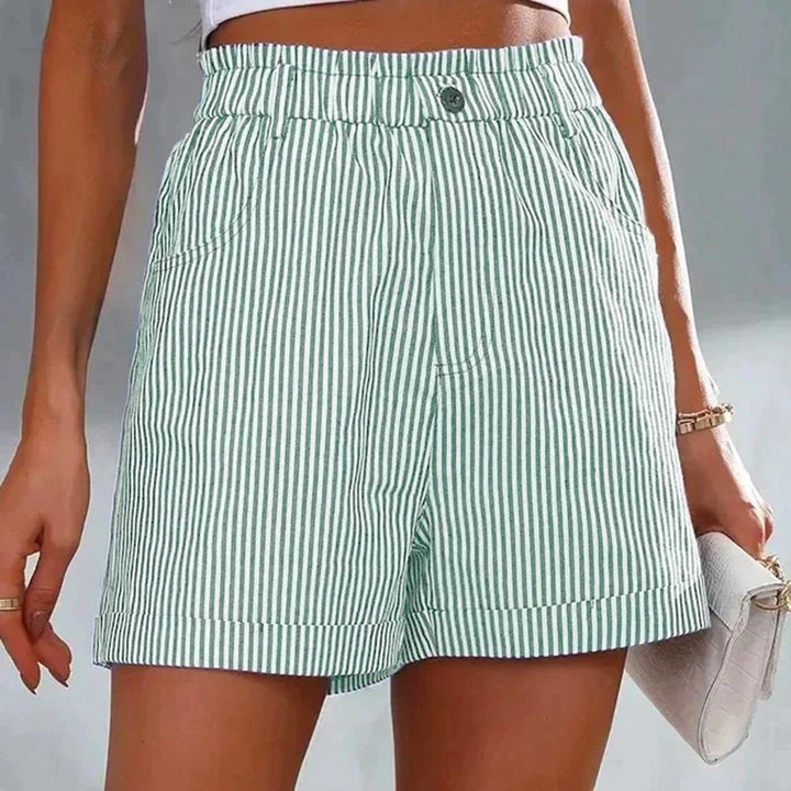 GRETHE - Lässige gestreifte shorts