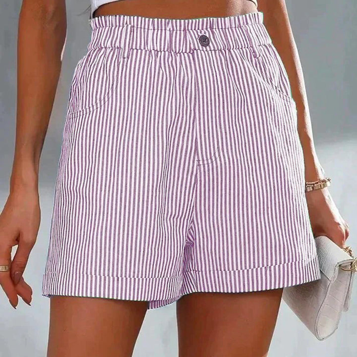 GRETHE - Lässige gestreifte shorts