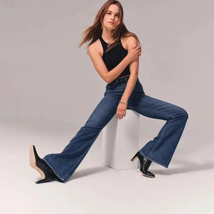 JANE - Schlagjeans mit hoher Taille