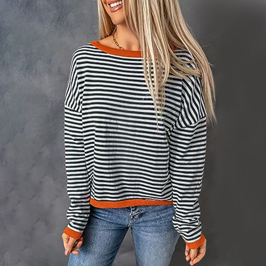 JOLIE - Stylischer gestreifter Pullover