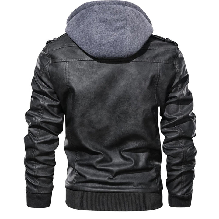 Jacob | Lederjacke mit Kapuze