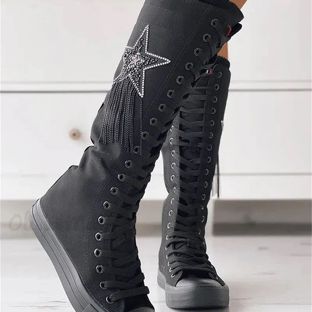 KARI - Schnürstiefel mit Quasten