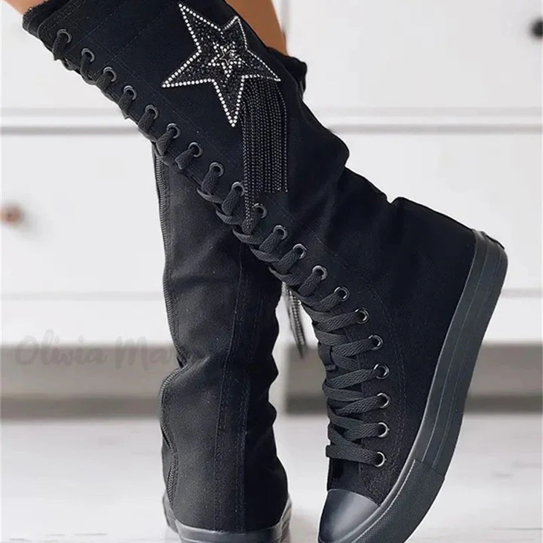 KARI - Schnürstiefel mit Quasten