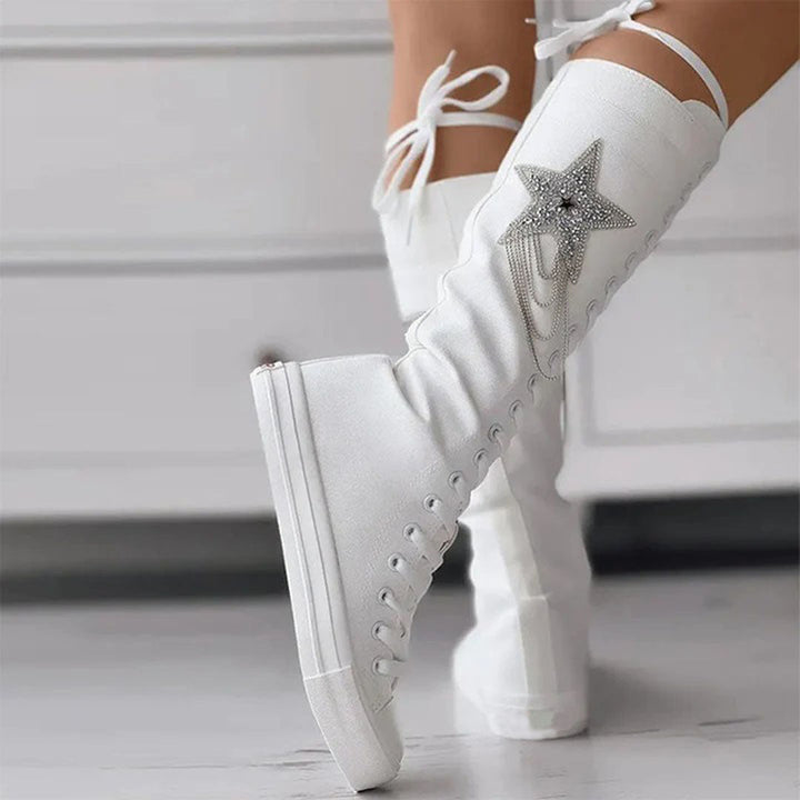 KARI - Schnürstiefel mit Quasten