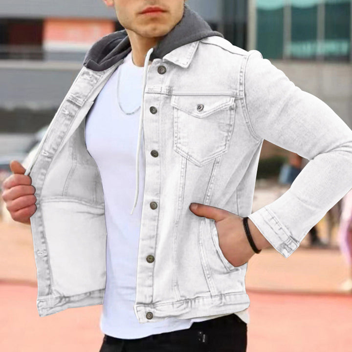 KORATH - Denim-kapuzenhemd