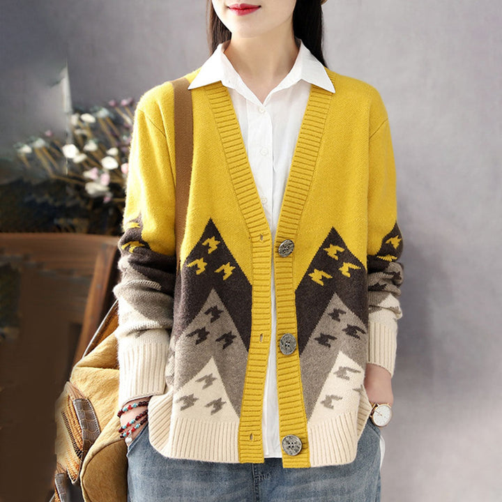LILIA - Klassische bequeme strickjacke
