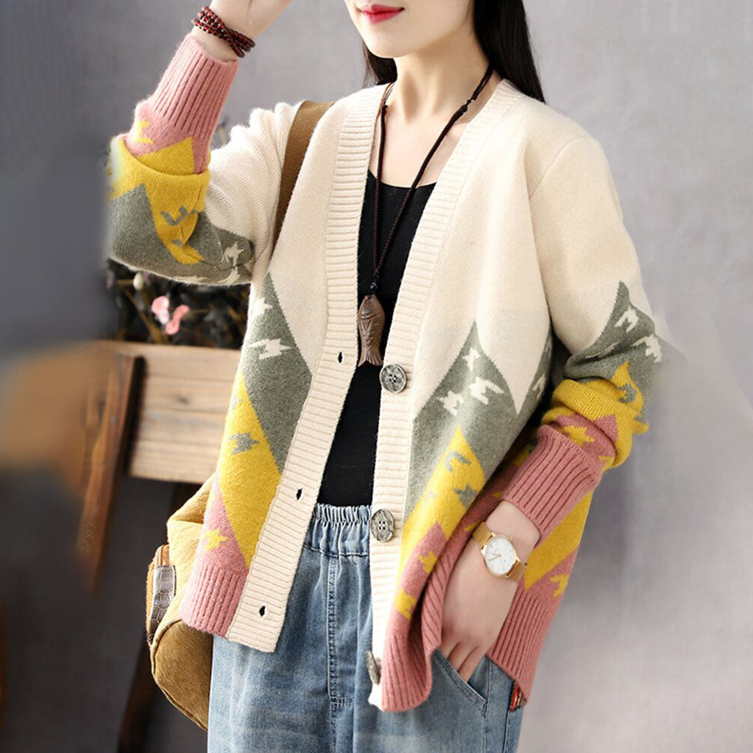 LILIA - Klassische bequeme strickjacke