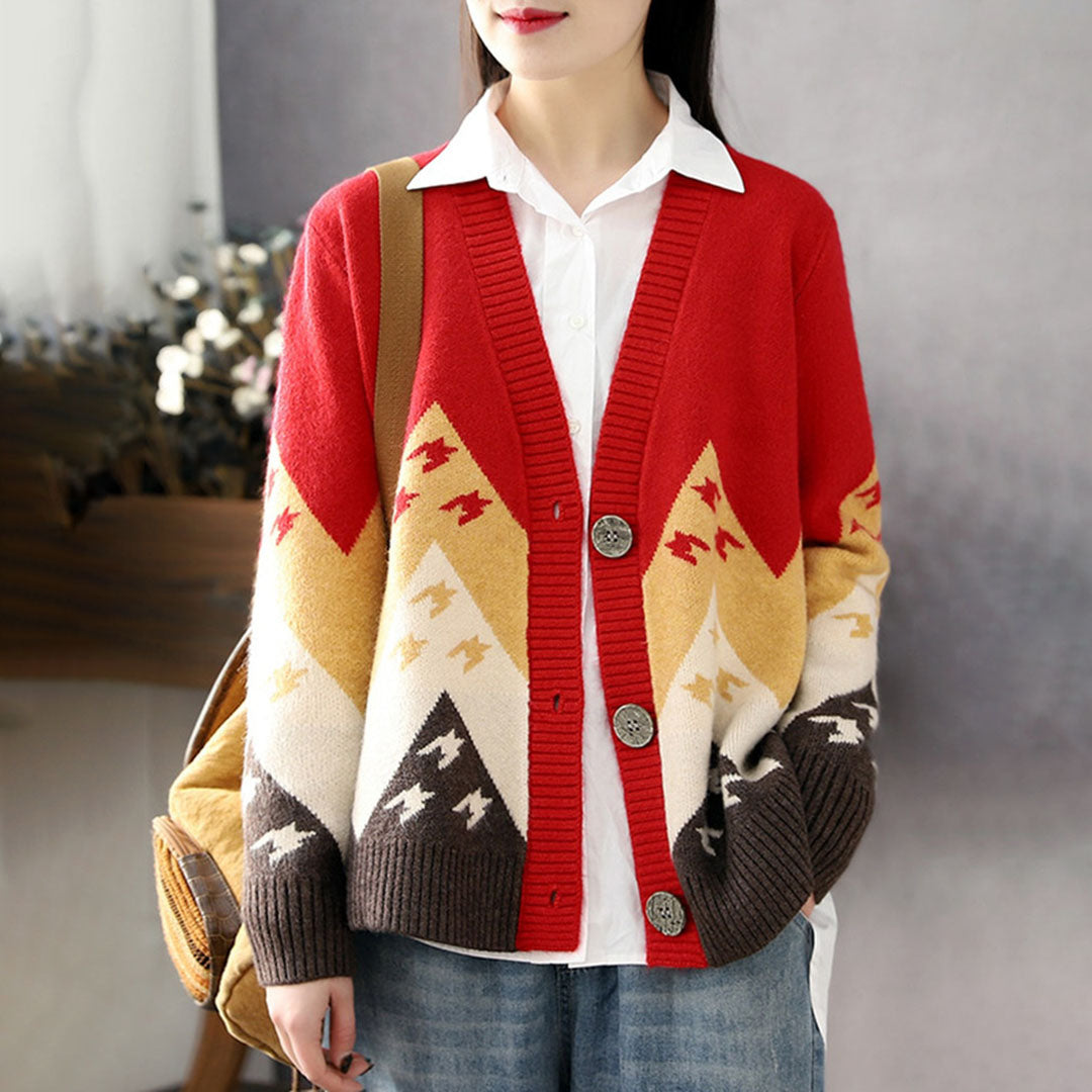 LILIA - Klassische bequeme strickjacke