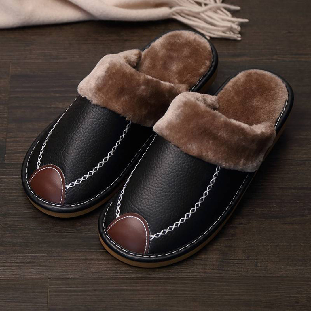LUCAS - Fleece-Pantoffeln mit niedrigem Rist