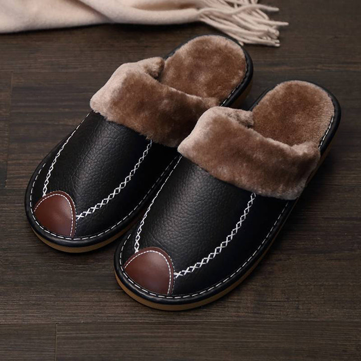 LUCAS - Fleece-Pantoffeln mit niedrigem Rist