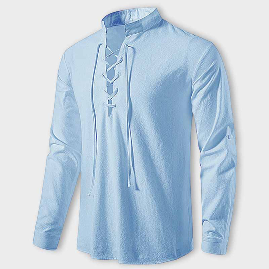 LASZLO - Elegantes shirt mit V-ausschnitt