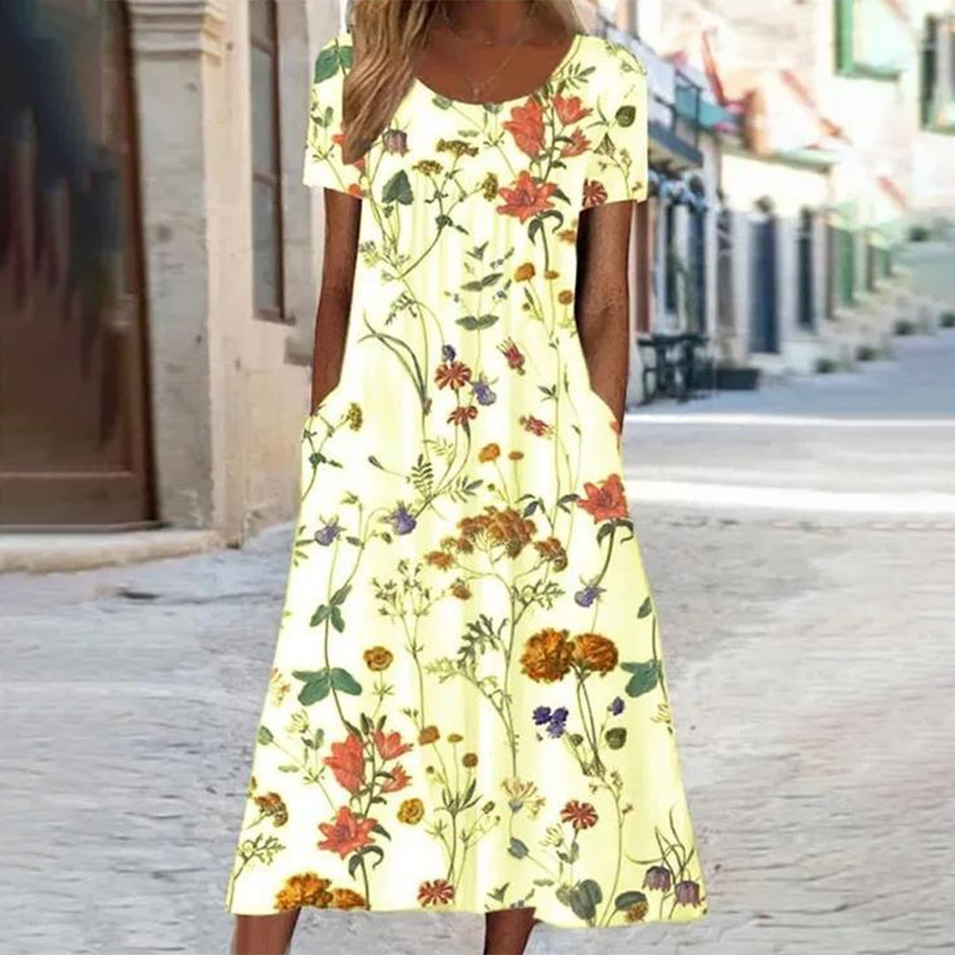 MINA - Lässiges geblümtes kleid