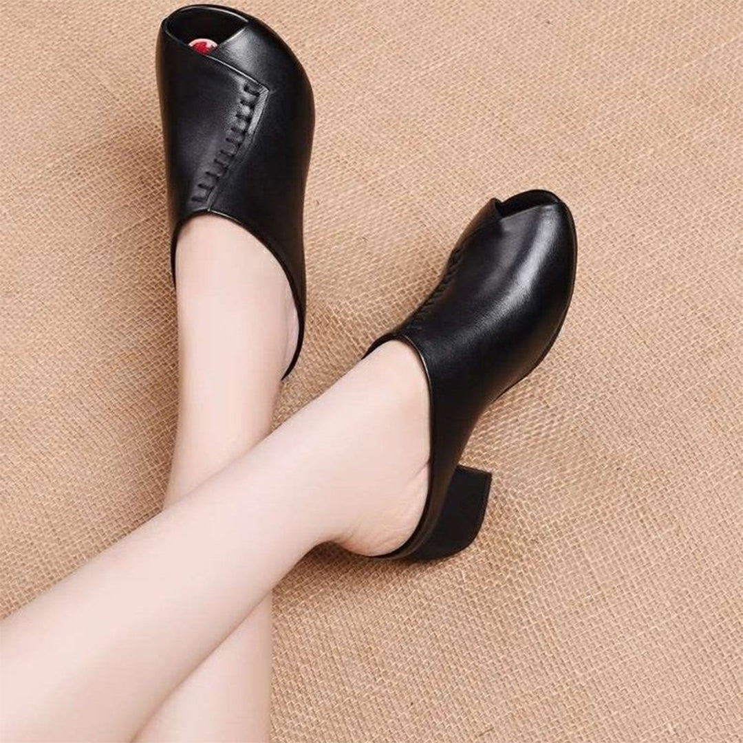 NERIAH - Elegante pantoffeln mit blockabsatz