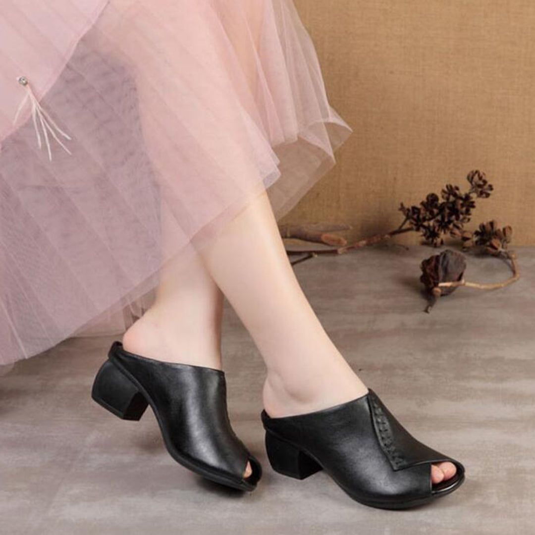 NERIAH - Elegante pantoffeln mit blockabsatz