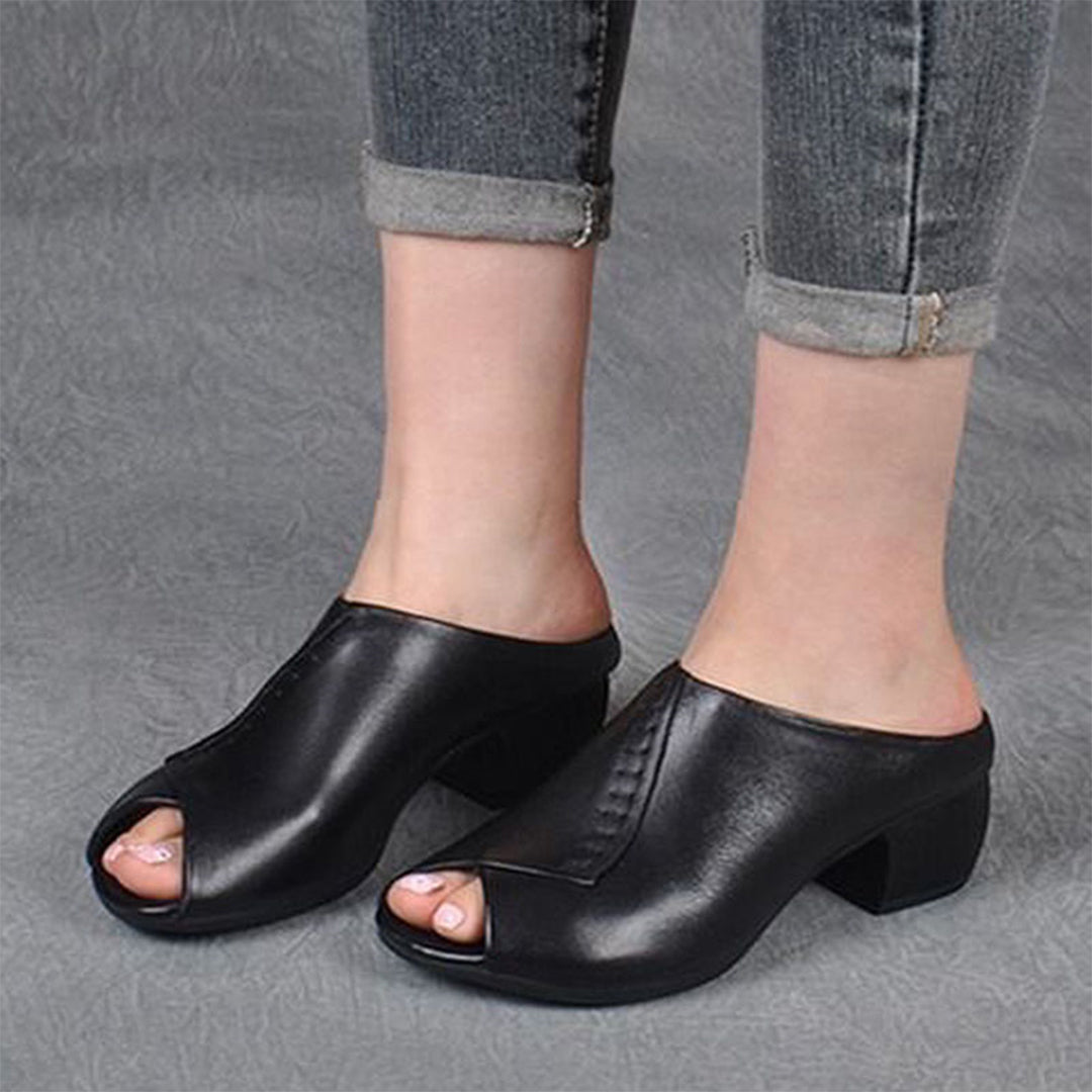 NERIAH - Elegante pantoffeln mit blockabsatz