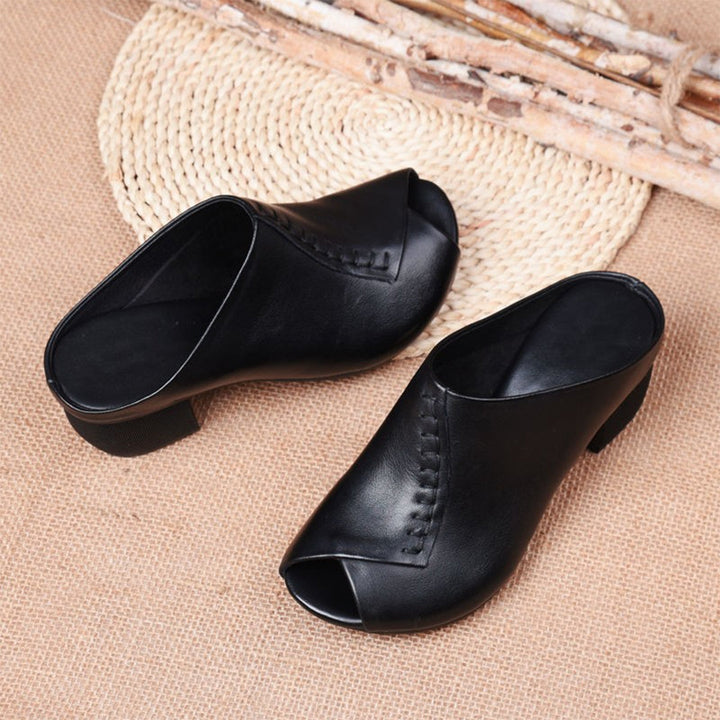 NERIAH - Elegante pantoffeln mit blockabsatz