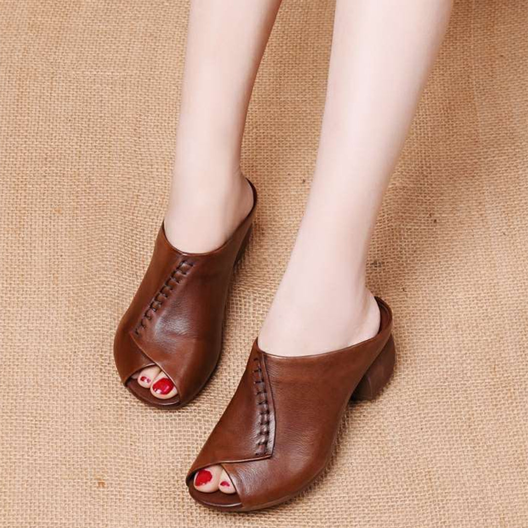NERIAH - Elegante pantoffeln mit blockabsatz