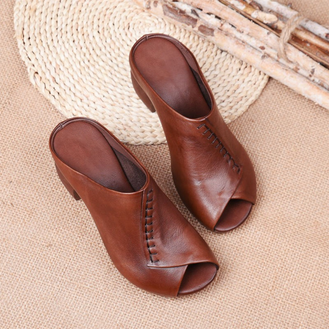 NERIAH - Elegante pantoffeln mit blockabsatz