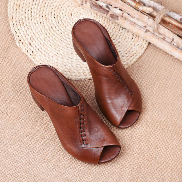 NERIAH - Elegante pantoffeln mit blockabsatz