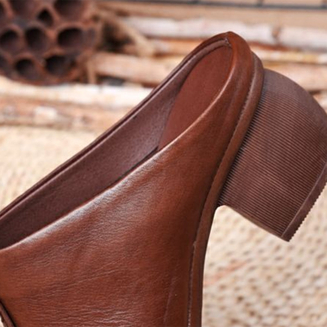 NERIAH - Elegante pantoffeln mit blockabsatz