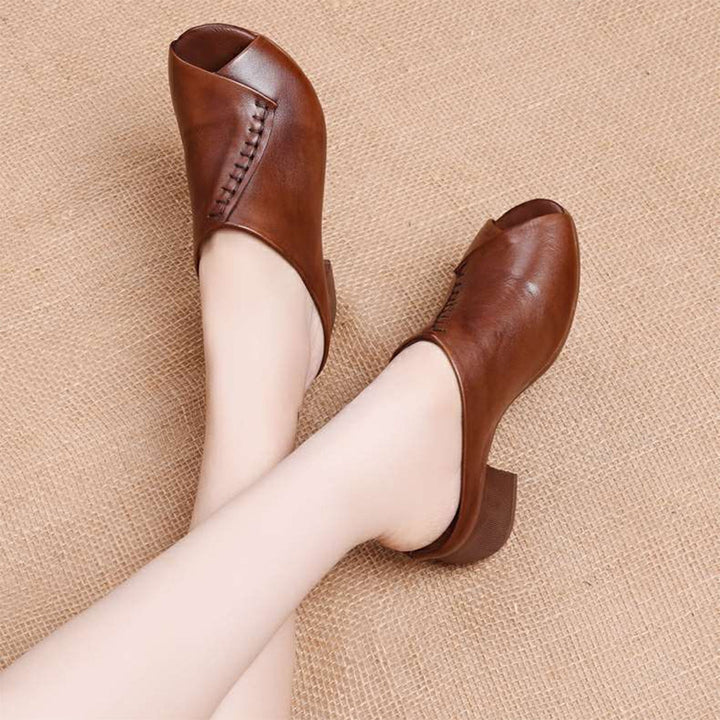 NERIAH - Elegante pantoffeln mit blockabsatz