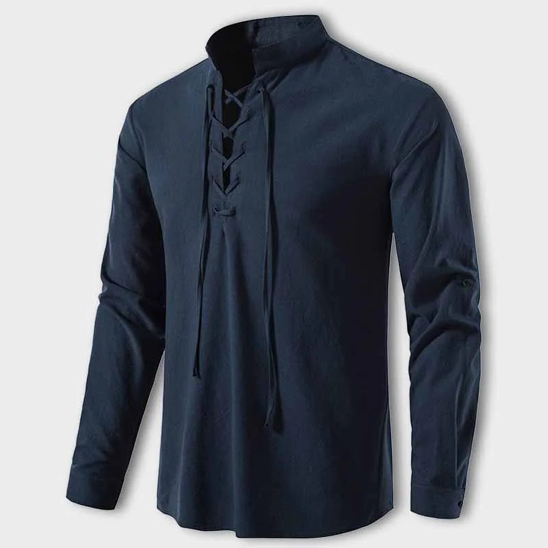 LASZLO - Elegantes shirt mit V-ausschnitt