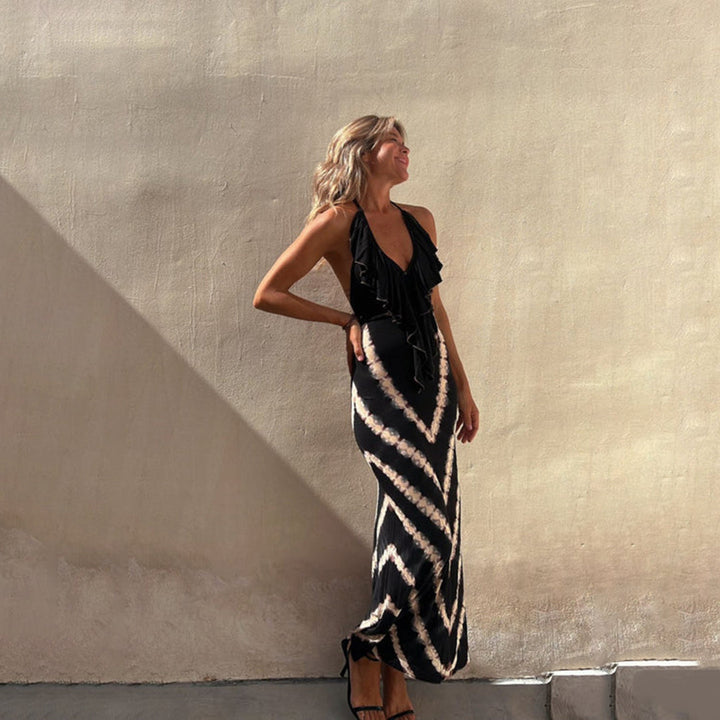 TISA - Modisch maxikleid mit neckholder