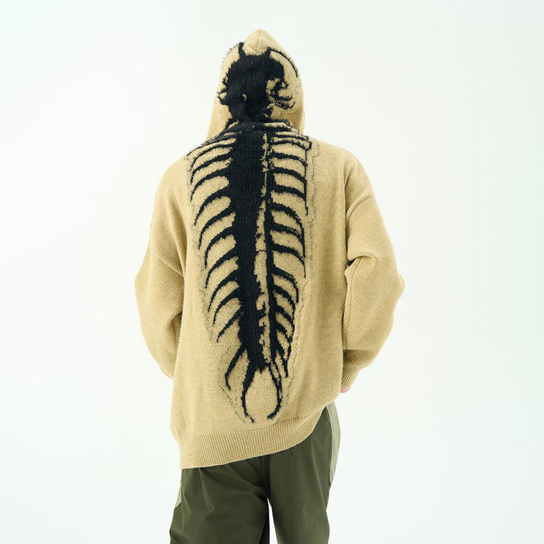 ZEB - Gestrickter Kapuzenpullover für Männer