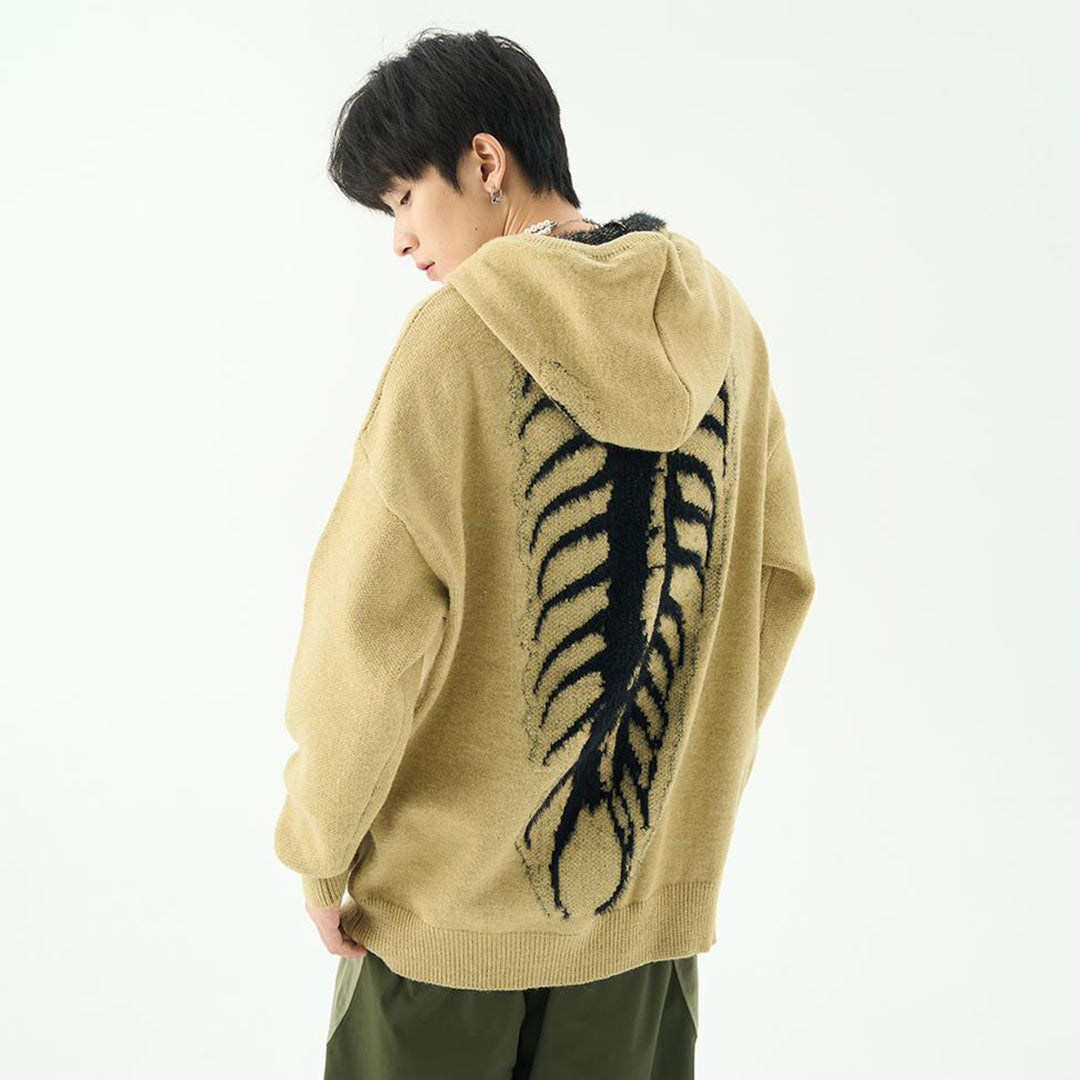 ZEB - Gestrickter Kapuzenpullover für Männer